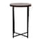 Flash Furniture Round Walnut End Table with Matte Black Frame NAN-JH-1787ET-WAL-BK-GG - alternate 4